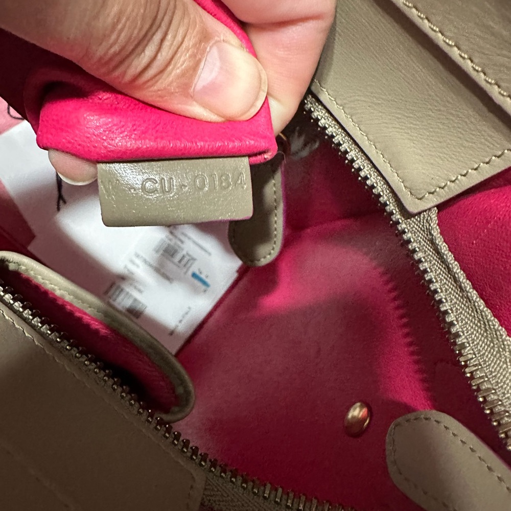 Celine Smooth Calfskin Micro Luggage Beige & Pink - Picture 7 of 8